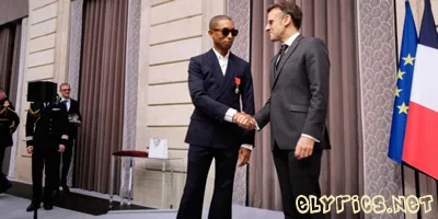 pharrell williams gets knighted in paris — and this one actually means something